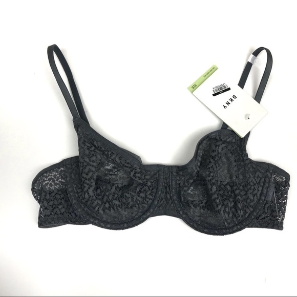 DKNY Modern Lace Unlined Mesh Sheer Demi Bra 32B - Picture 1 of 5